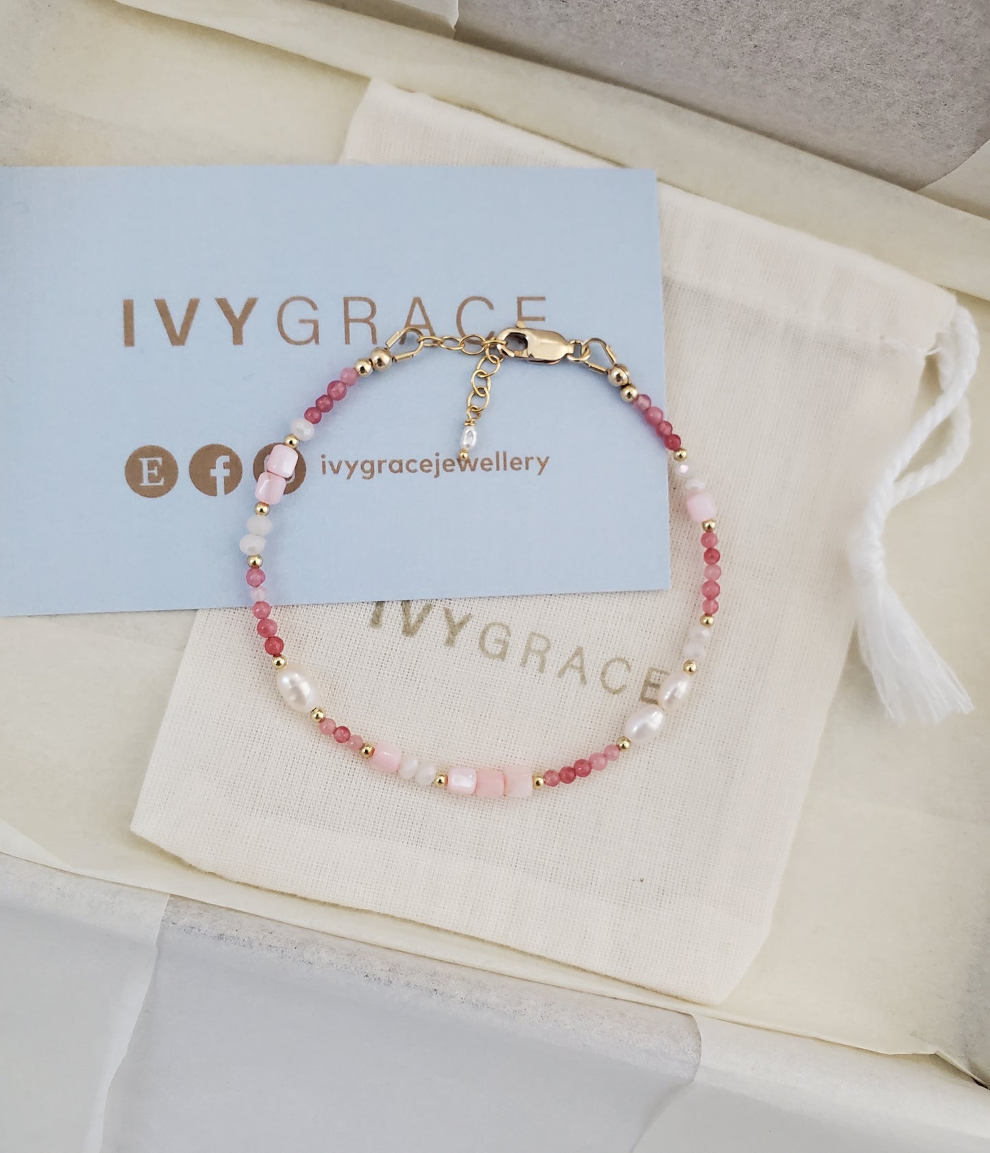 Pink Gemstone Bracelet