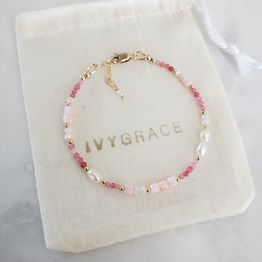 Pink Gemstone Bracelet