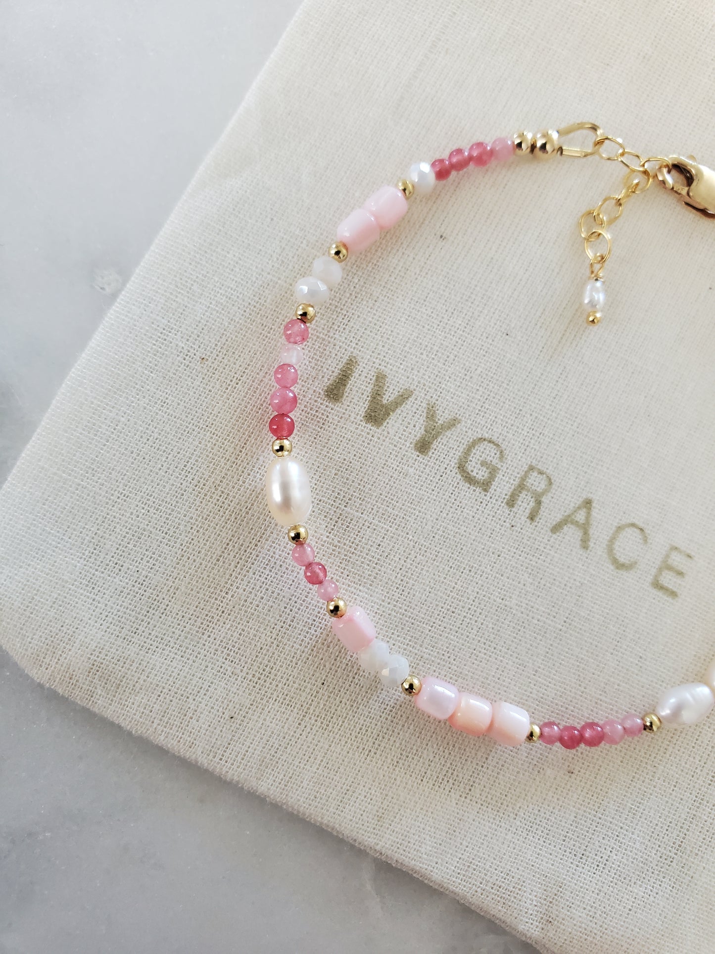 Pink Gemstone Bracelet