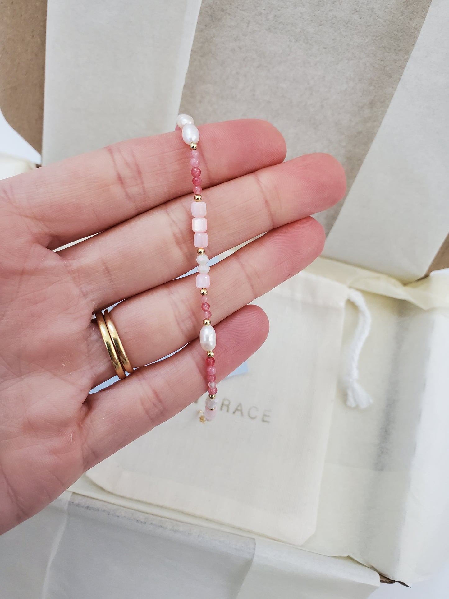 Pink Gemstone Bracelet