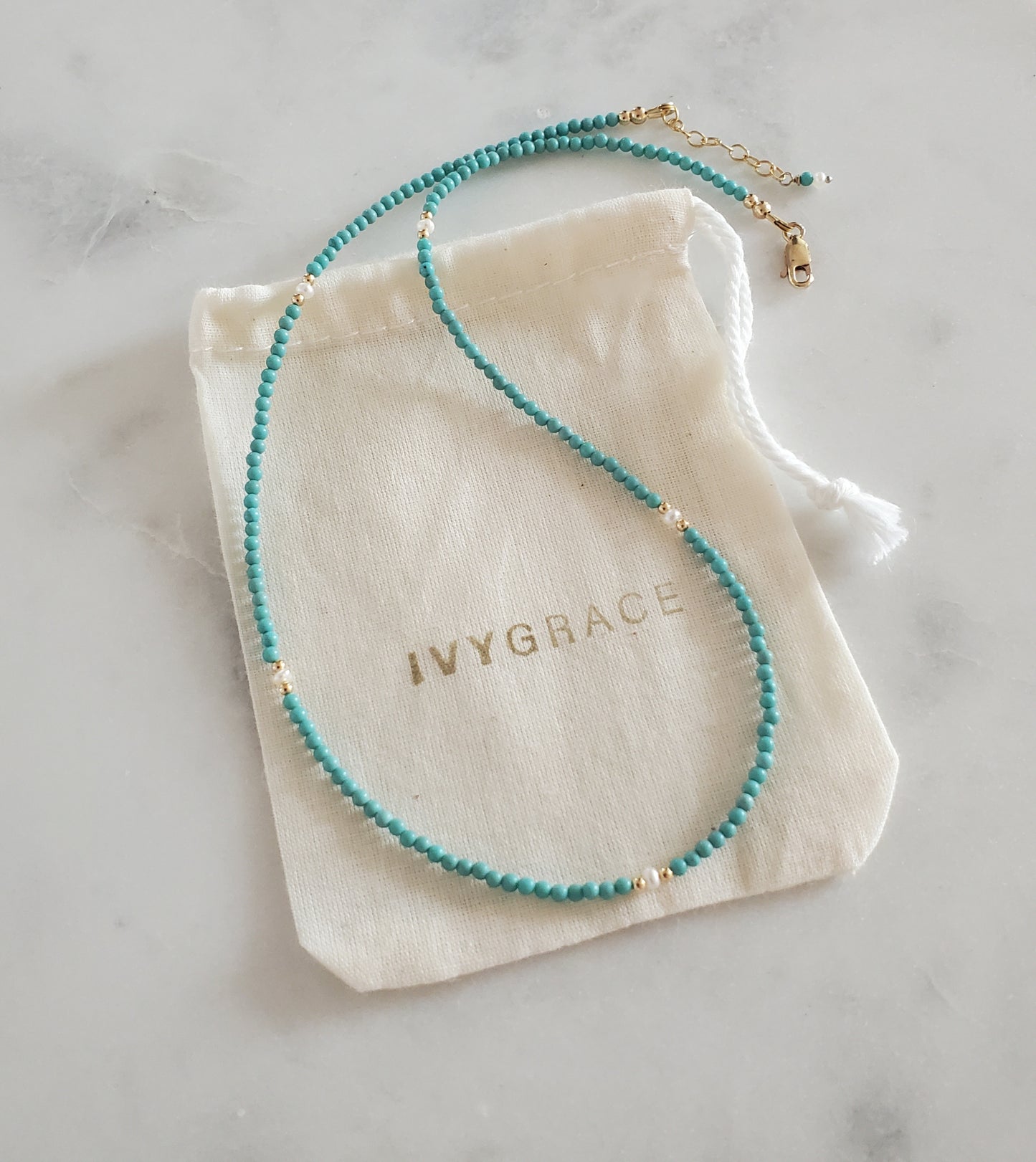 Turquoise & Pearl Necklace