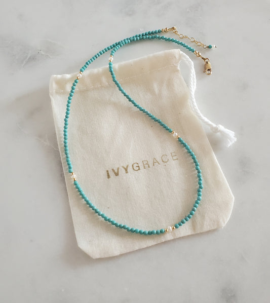 Turquoise & Pearl Necklace
