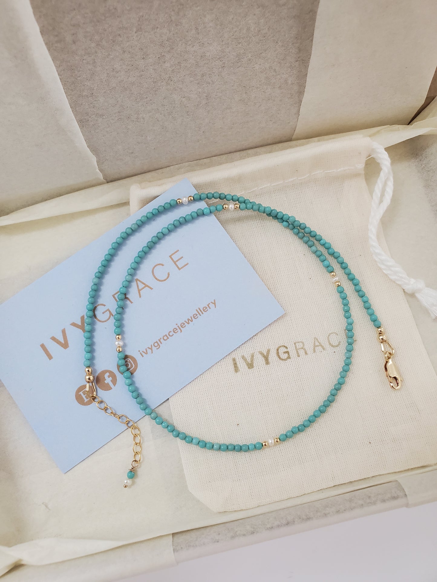 Turquoise & Pearl Necklace