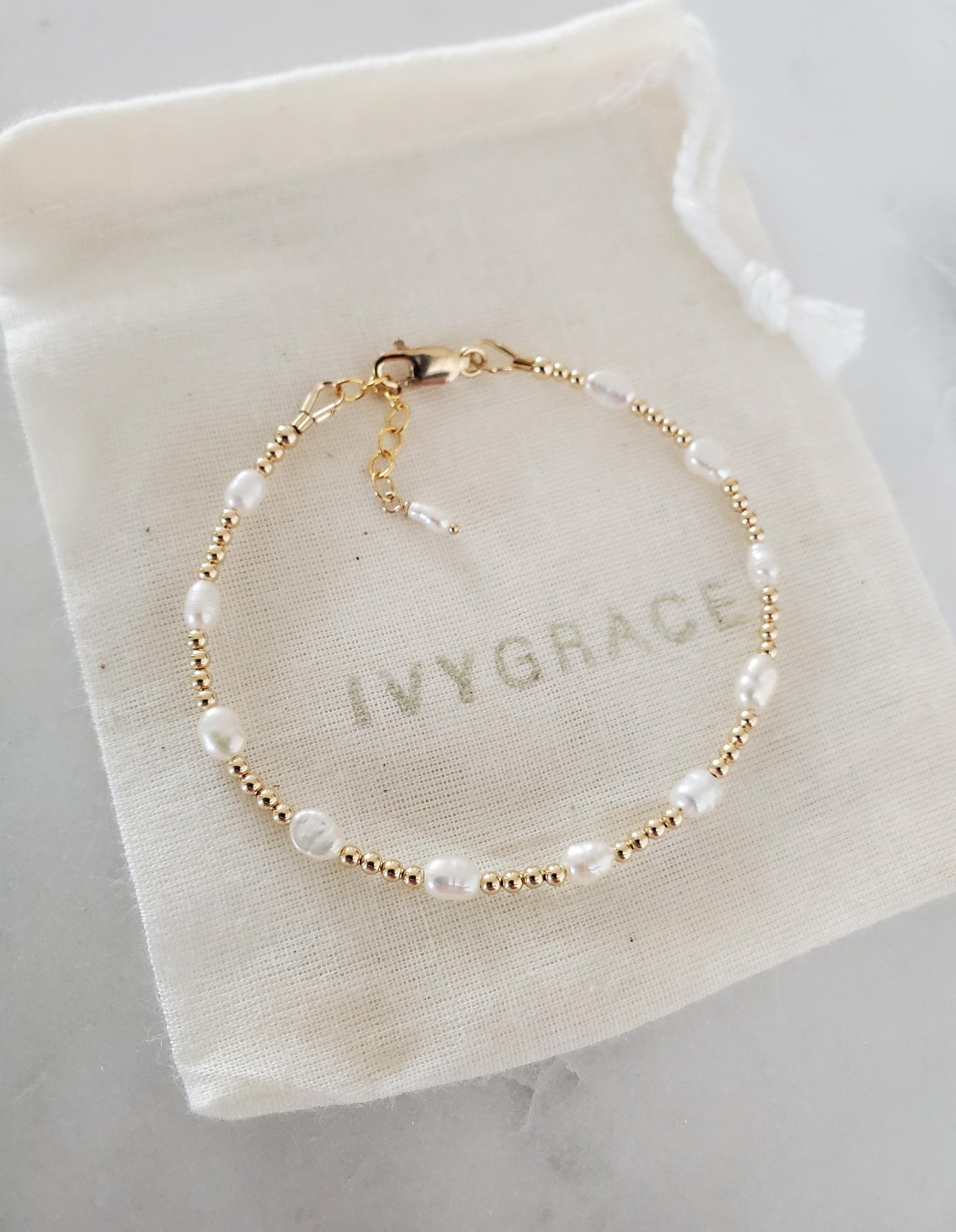 14ct Gold-Filled Pearl Bracelet