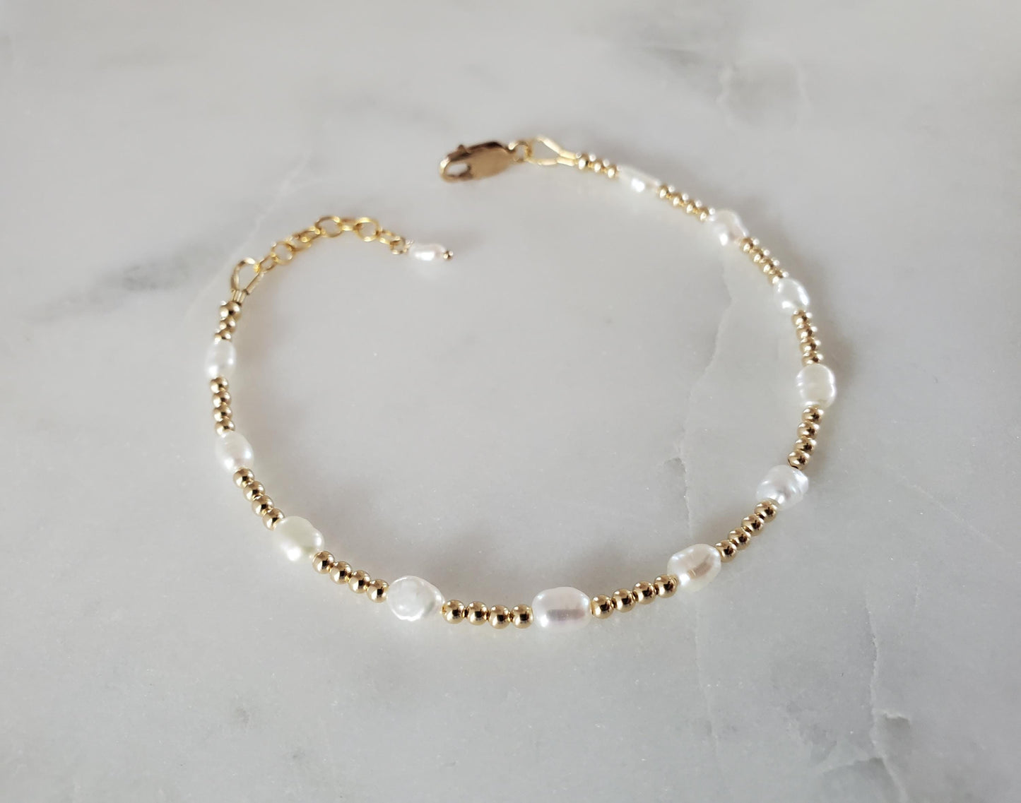 14ct Gold-Filled Pearl Bracelet