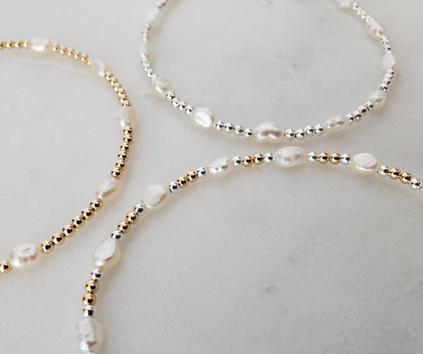 14ct Gold-Filled Pearl Bracelet