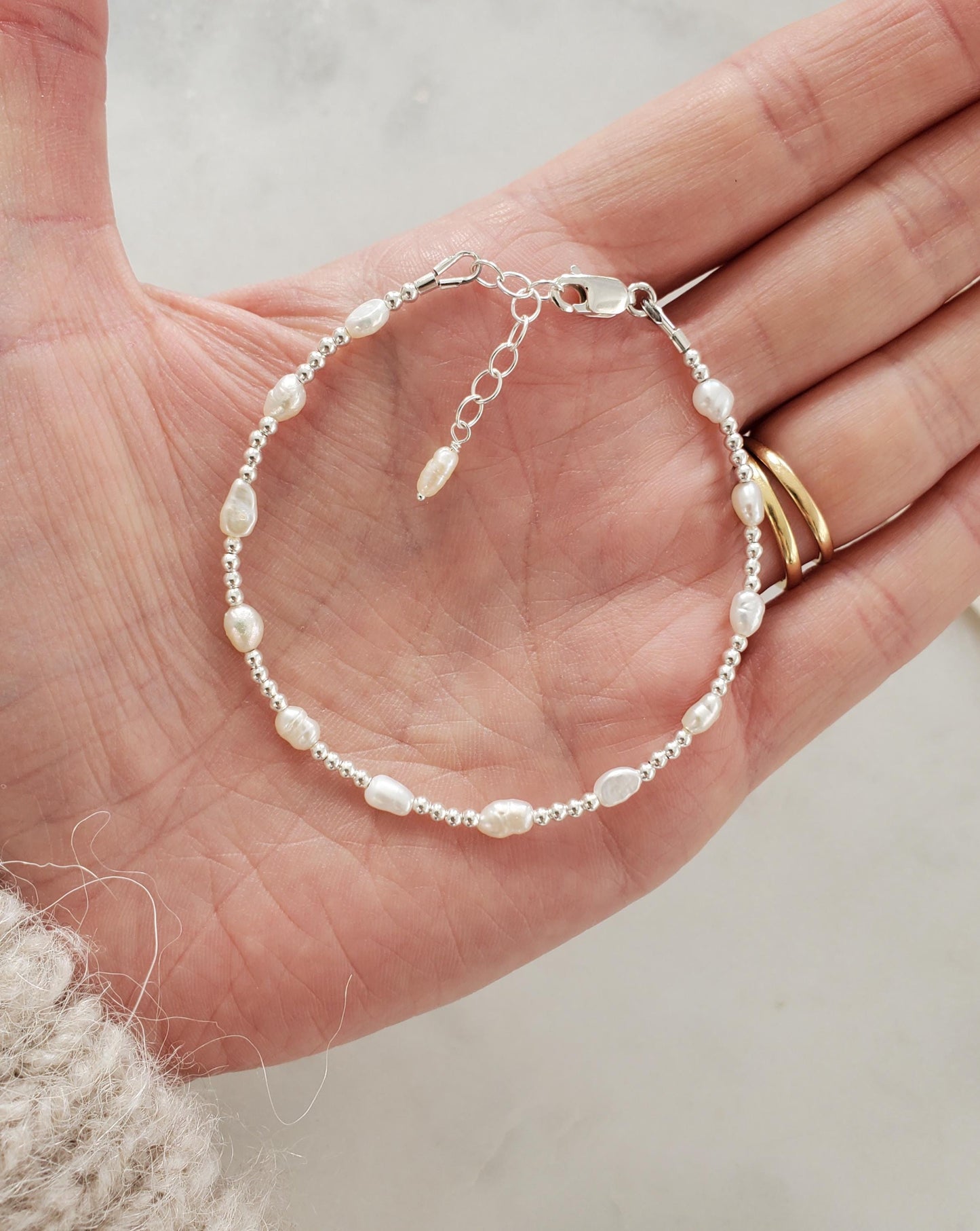 Sterling Silver Pearl Bracelet