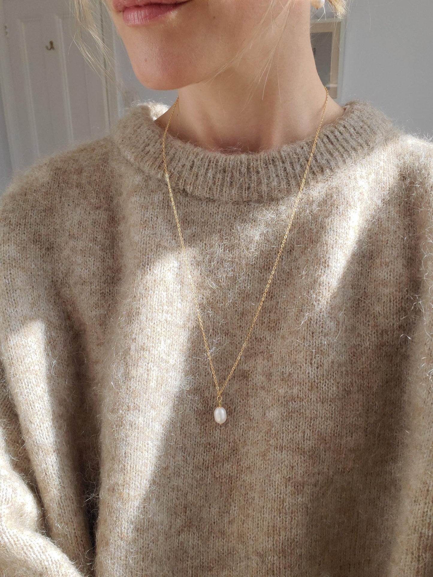 Pearl Pendant Necklace - 14ct Gold-Filled