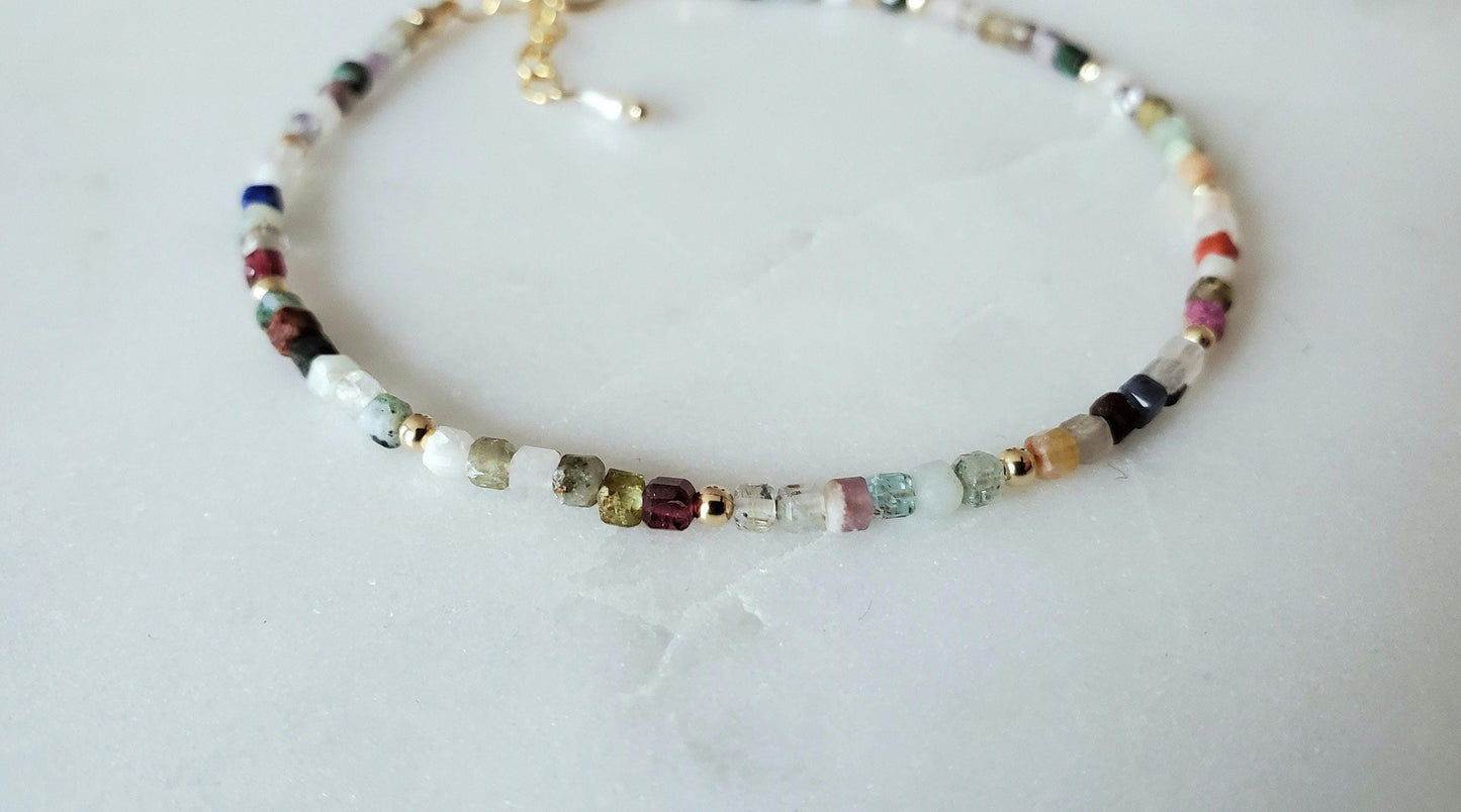 Multicolour Dainty Beaded Bracelet