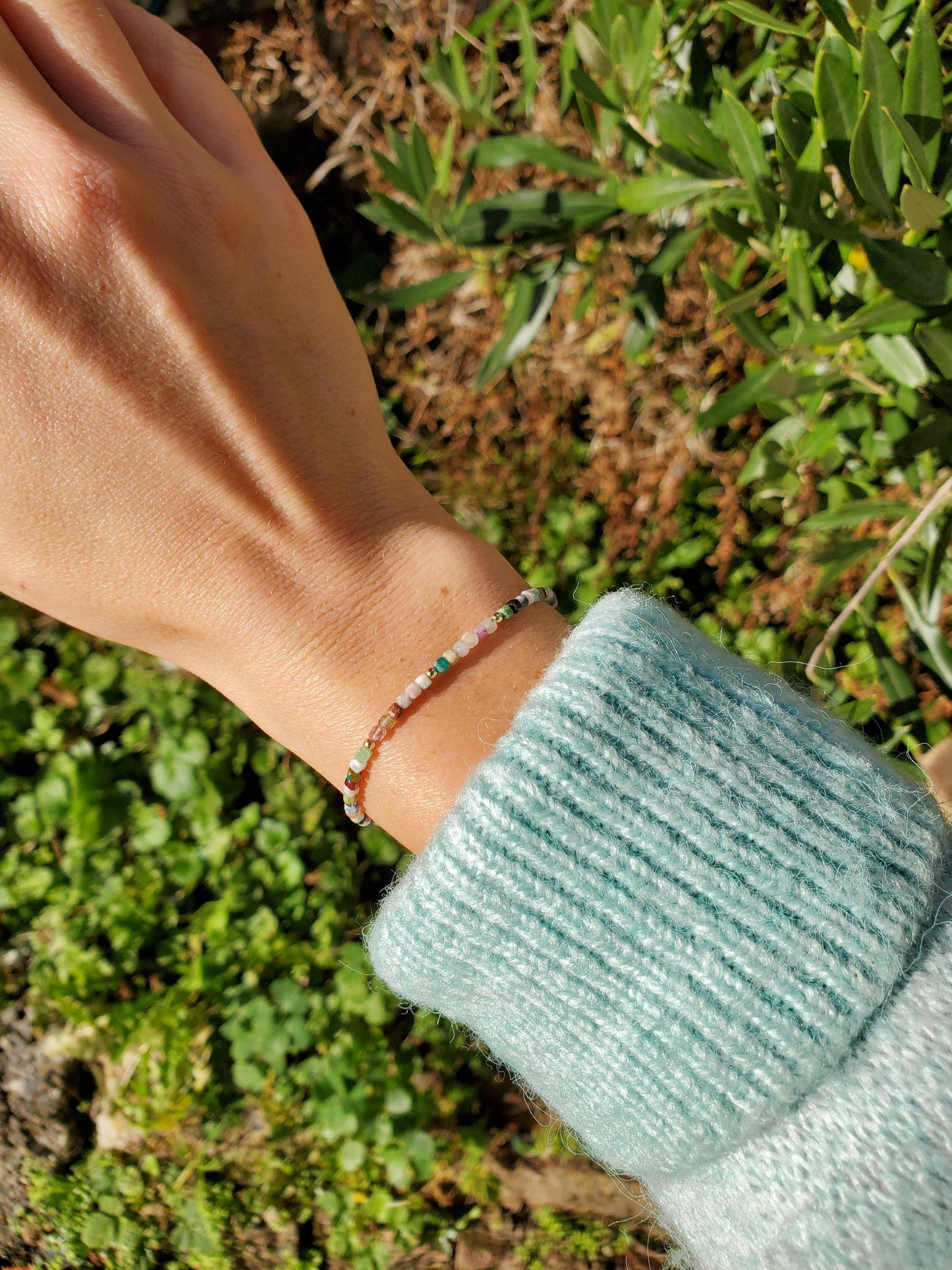 Multicolour Dainty Beaded Bracelet