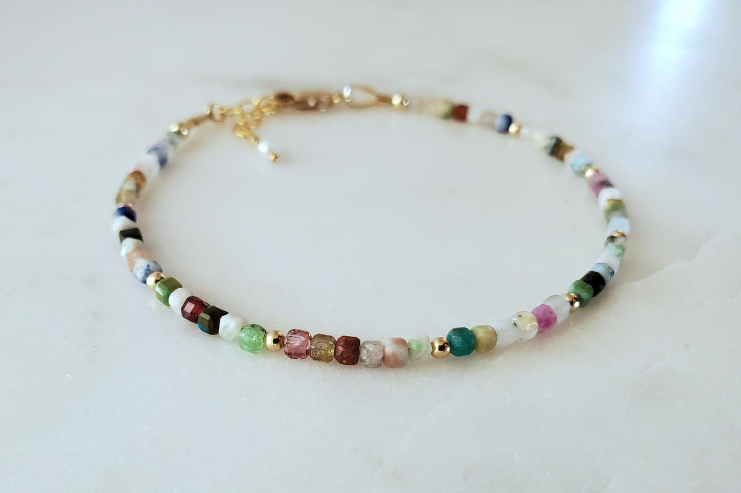 Multicolour Dainty Beaded Bracelet