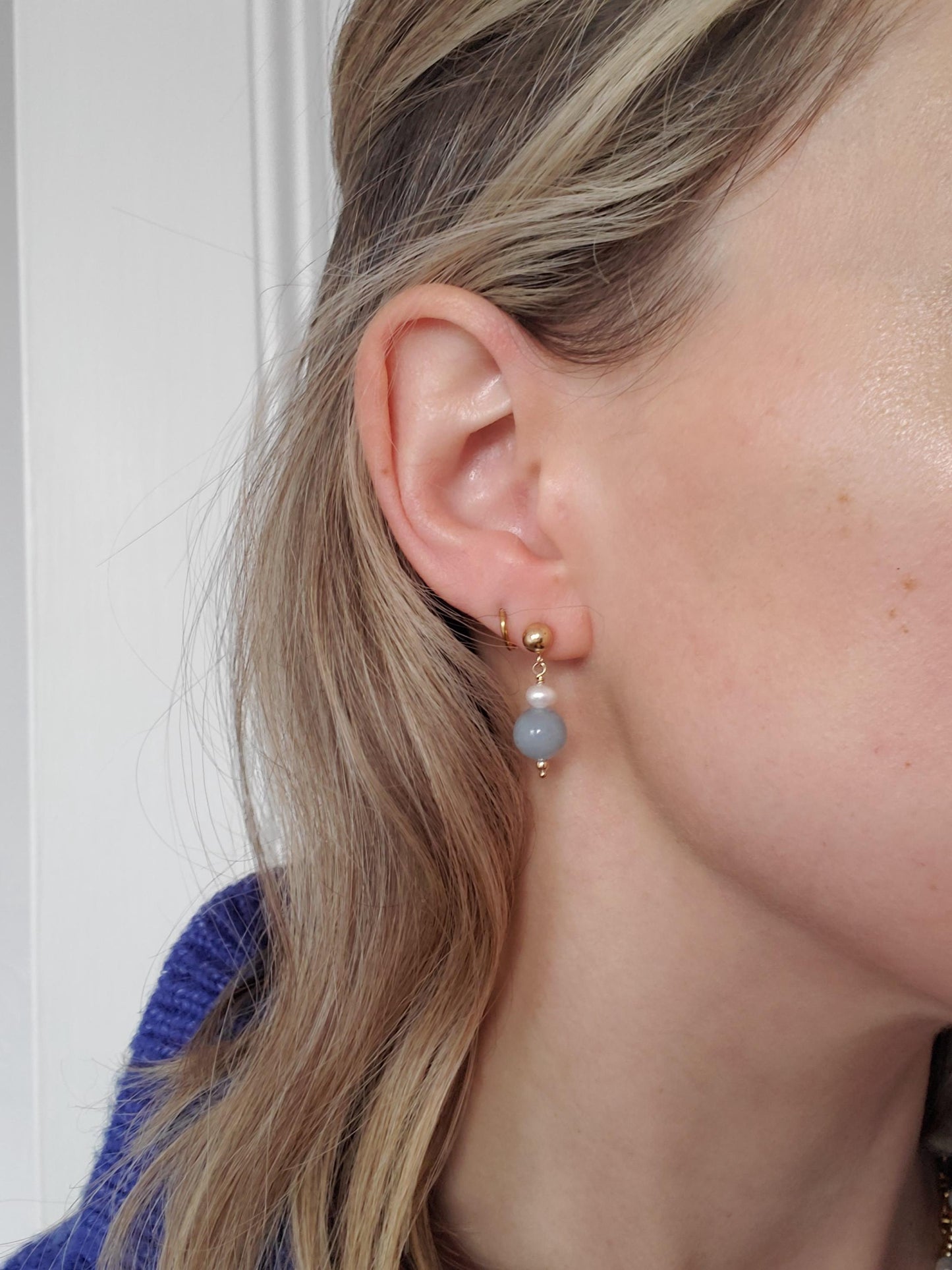Blue Gemstone Earrings