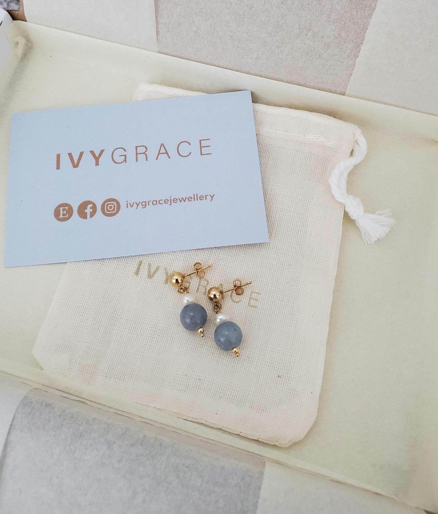 Blue Gemstone Earrings