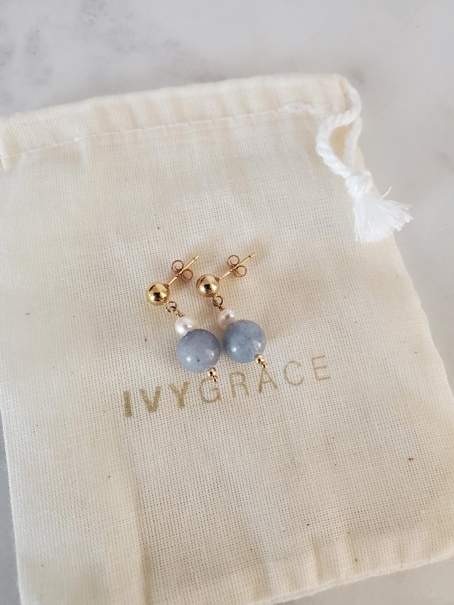 Blue Gemstone Earrings