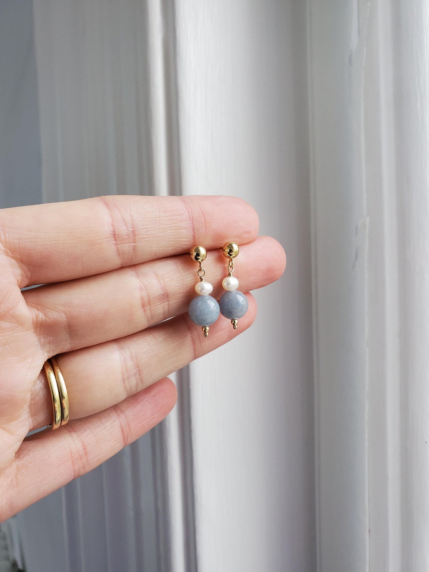 Blue Gemstone Earrings