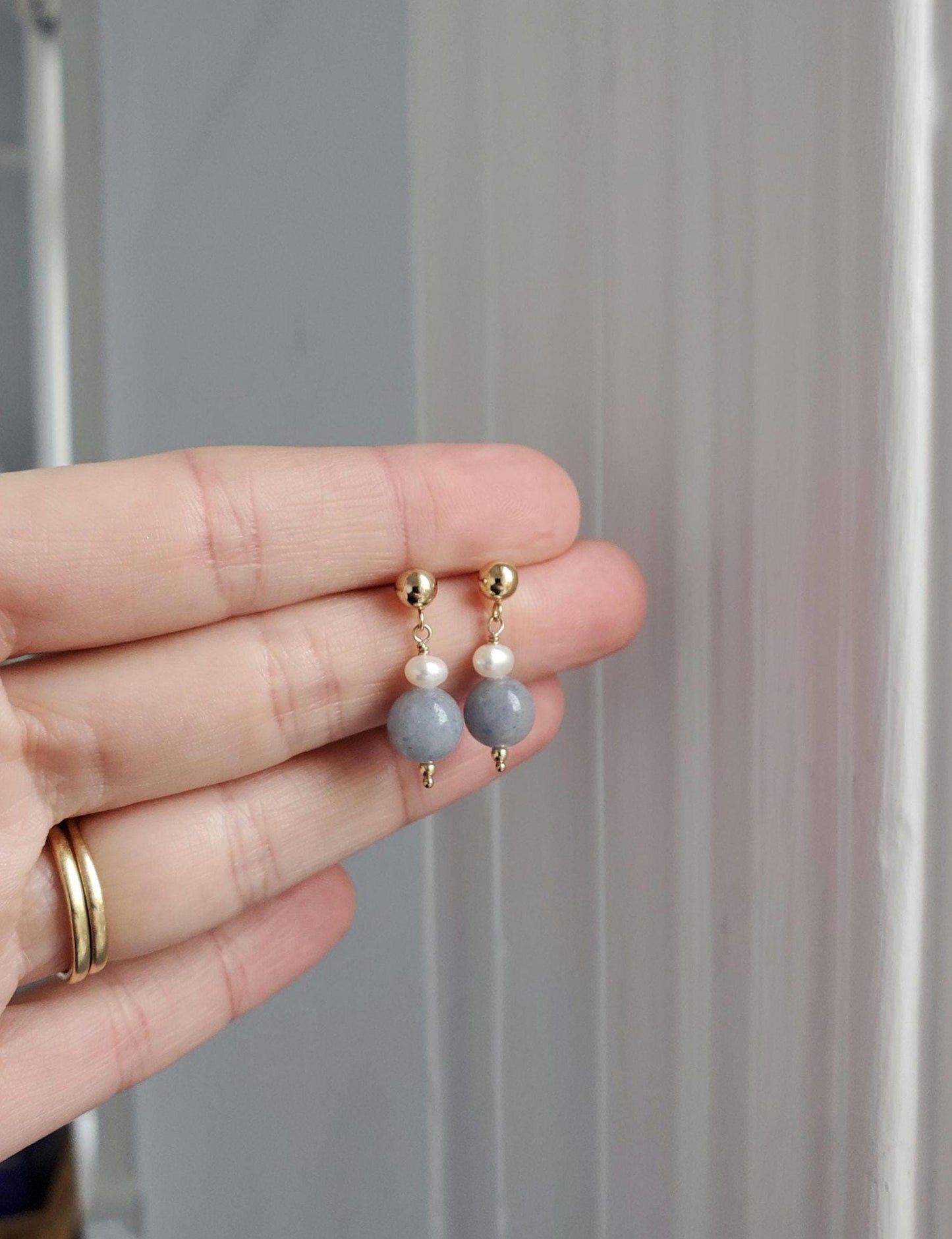Blue Gemstone Earrings