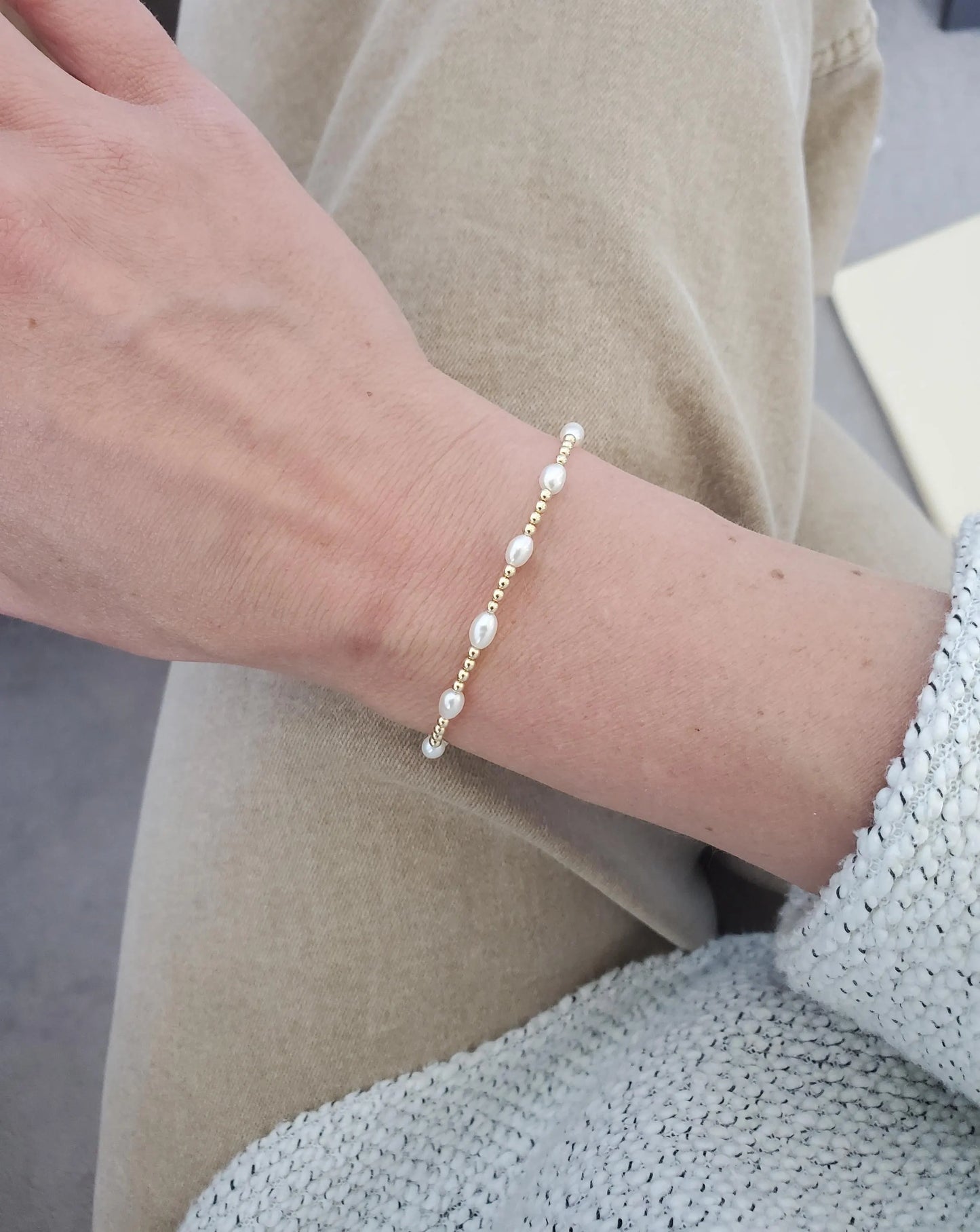 14ct Gold-Filled Pearl Bracelet