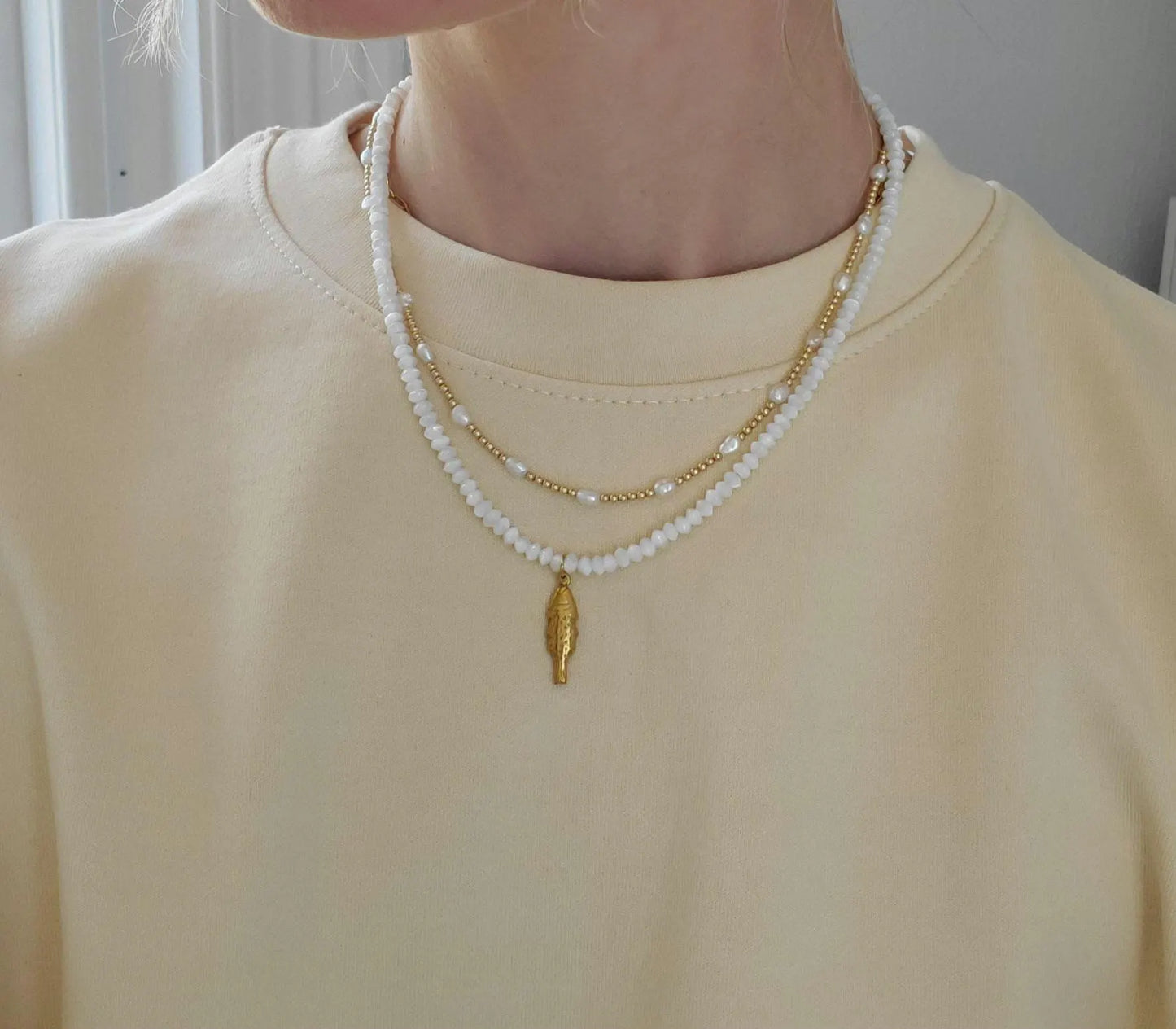 Gemstone Fish Necklace