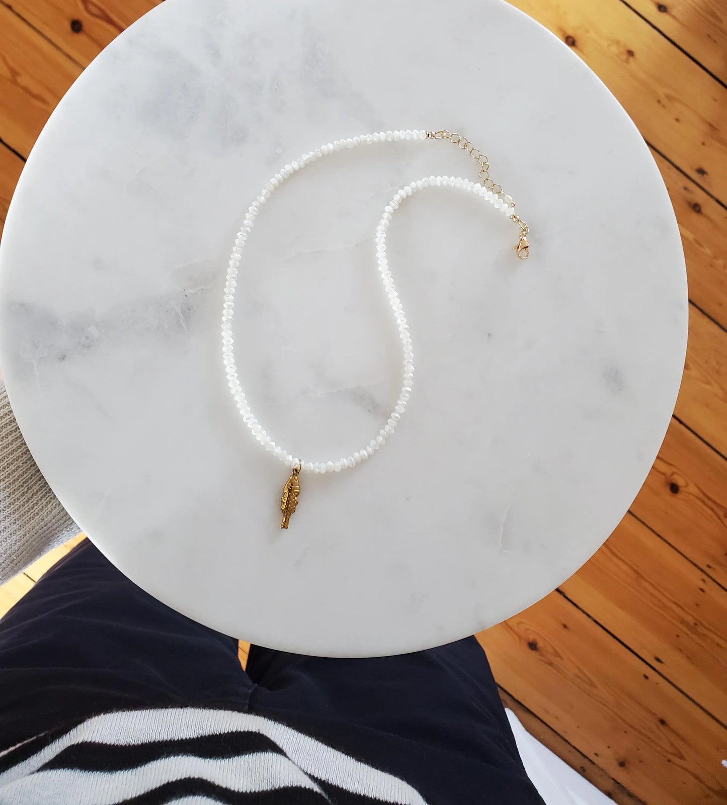 Gemstone Fish Necklace