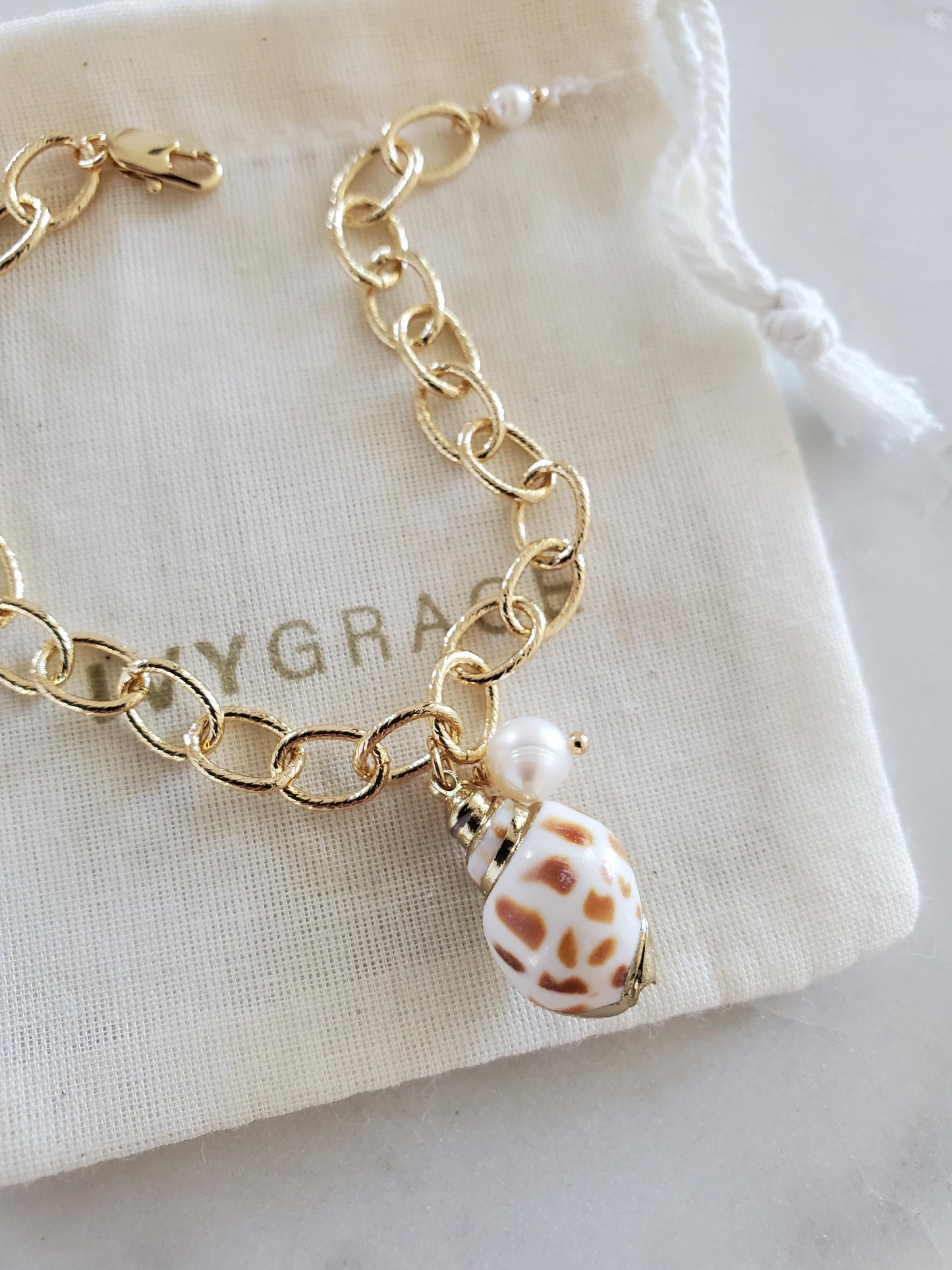 Shell Charm Bracelet