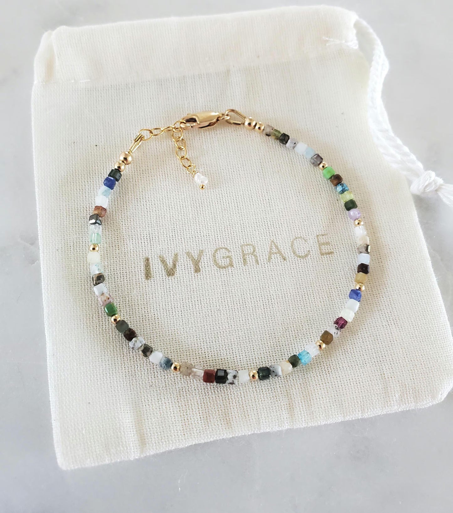 Multicolour Dainty Beaded Bracelet
