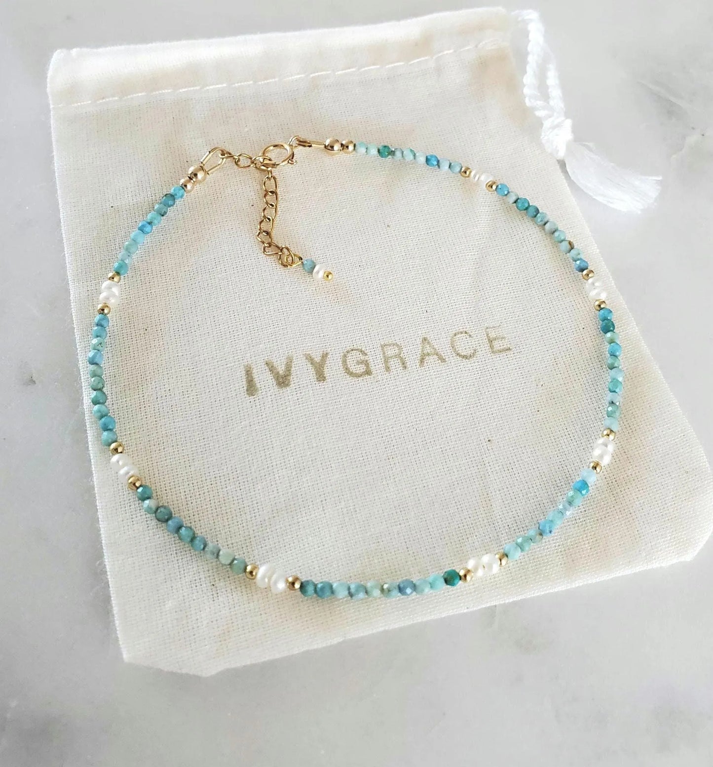 Blue Opal Anklet