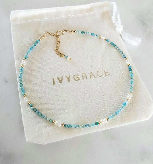 Blue Opal Anklet