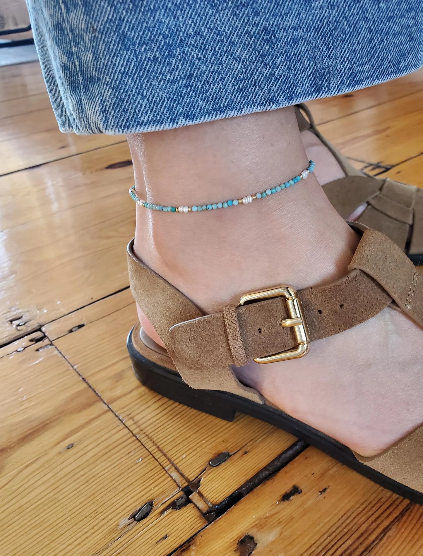 Blue Opal Anklet
