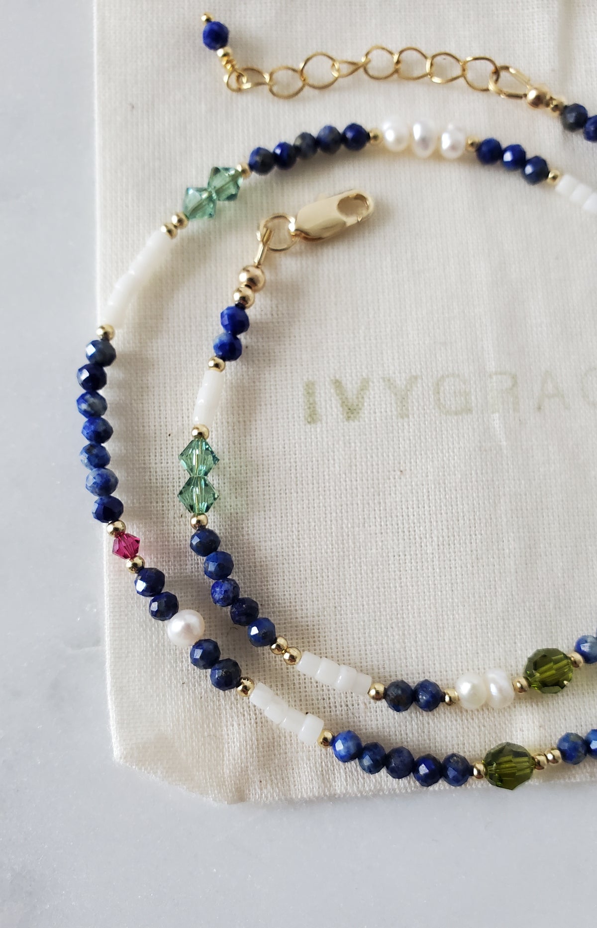 Lapis Lazuli Beaded Gemstone Necklace