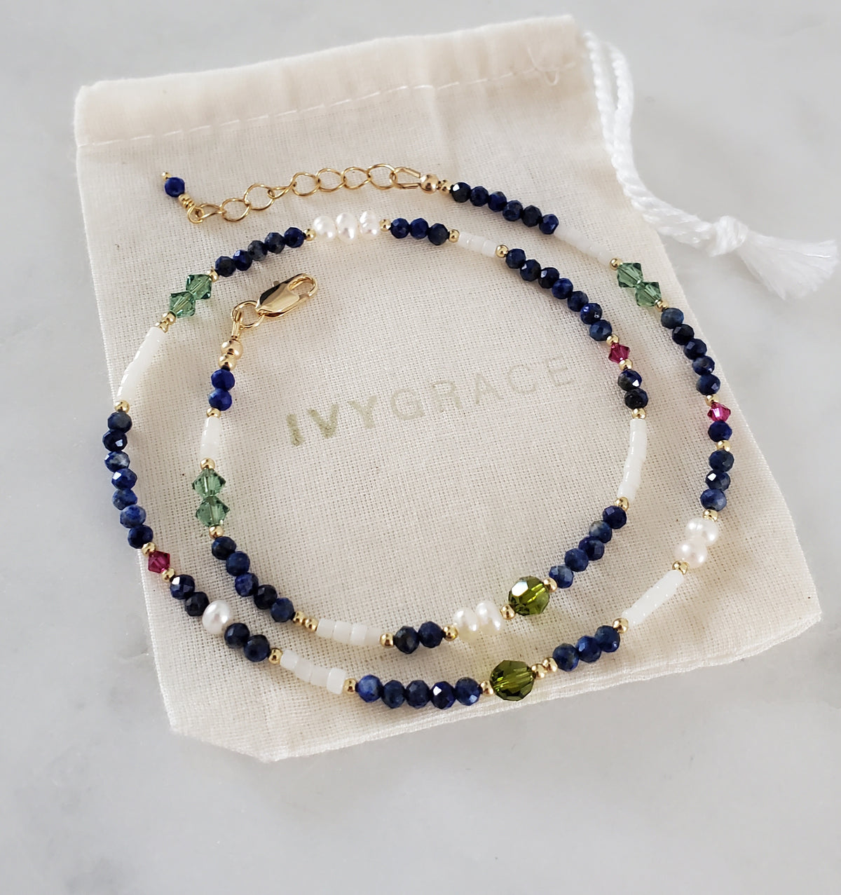 Lapis Lazuli Beaded Gemstone Necklace